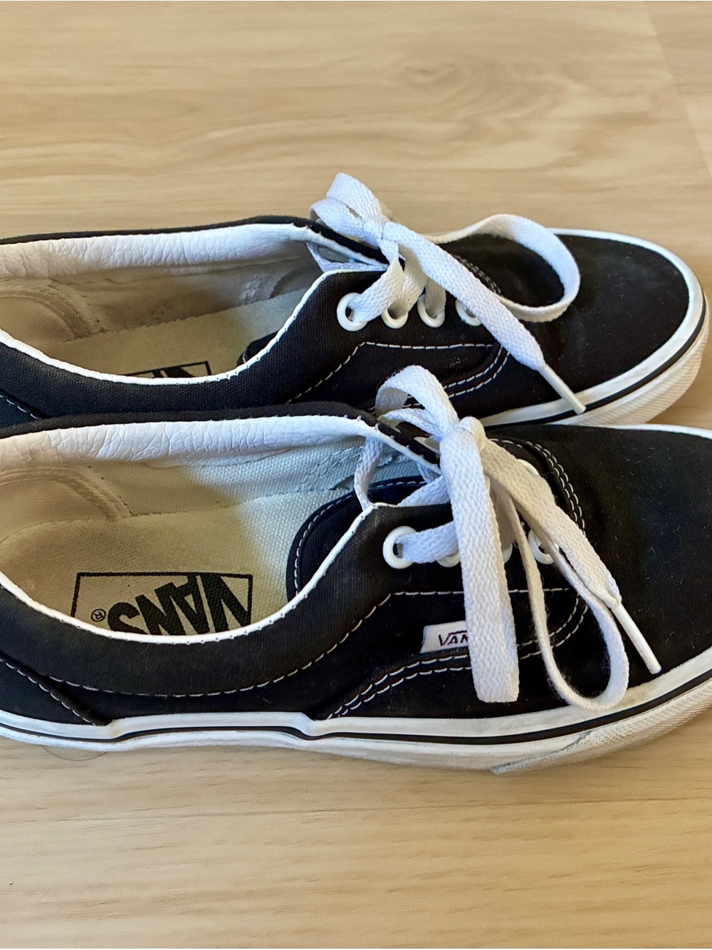Vans Black & White Low-Top Lace-Up Sneakers